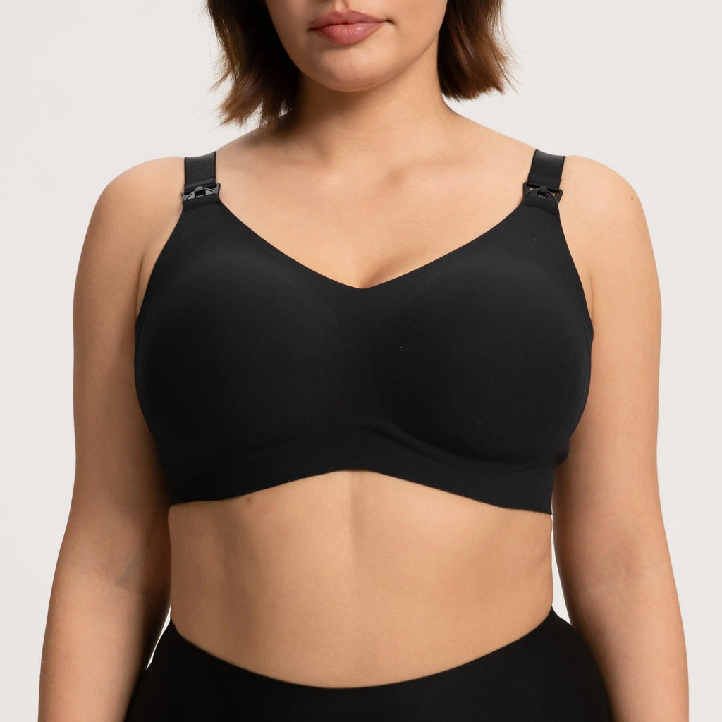HSIA Women'S Softcontour Wireless Pregnancy Maternity Bra One Hand Nursing Bra- Jelly Support, Breathable, Moisture-Wicking, Full Coverage, Comfort Fit, Adjustable, Seamless, Smooth Underwear Womenswear Postpartum Essentials Pregnancy Stuff