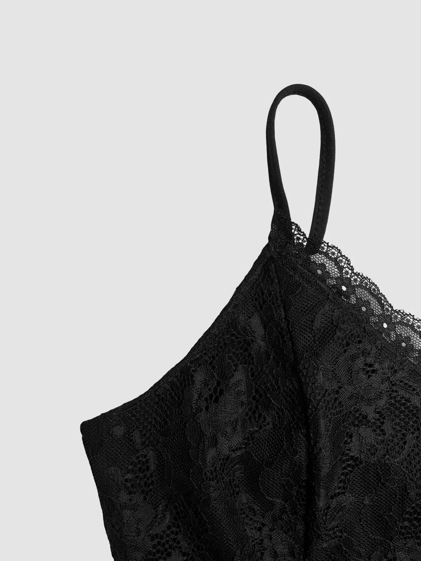 Women'S Spring Summer Elegant Lace-Spliced Cami Playsuit with Belt, V-Neck Sleeveless Fitted Jumpsuit for Casual Outings