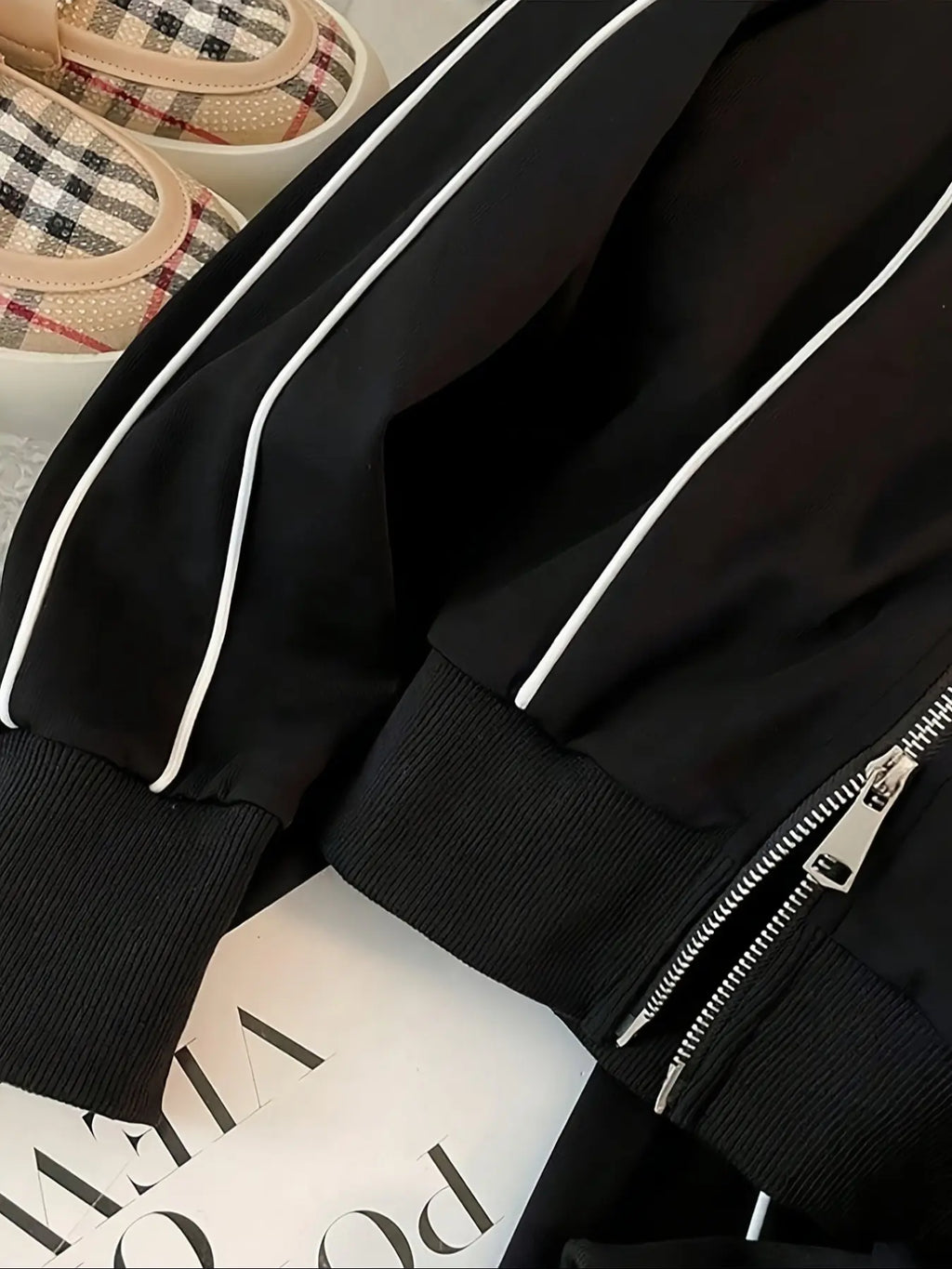Women'S Sportswear Set, Casual Athletic Sportswear, Long Sleeve Zipper Stand Collar High Neck Sweatshirt, Casual Sports Pants, Fall Winter Commuter Leisure Sweatsuit Outfits, Athleisure Wear Set, Sporty Chic Outfit, Athleisure Activewear Set