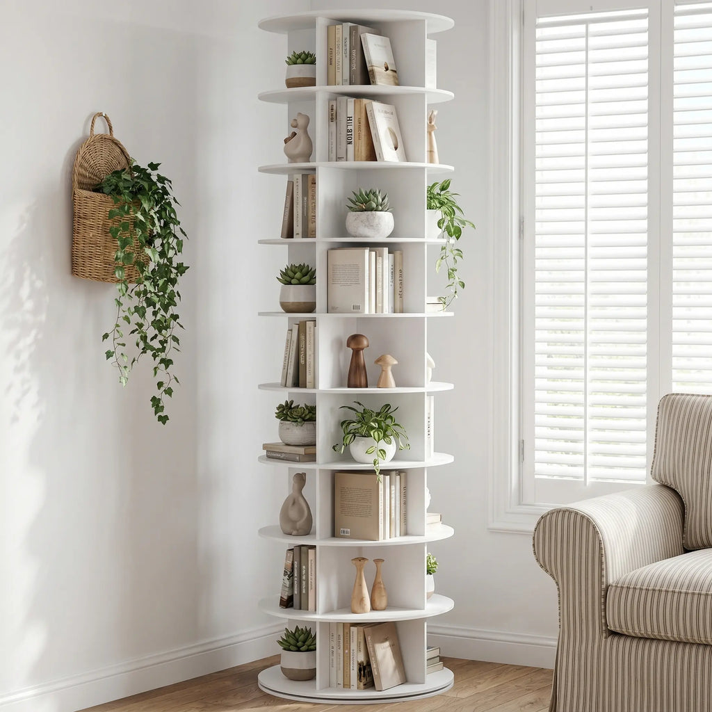 Sweetcrispy S - Rotating Shoe Rack Tower, Spinning Shoe Display Lazy Susan, Revolving 360 Shoe Rack Storage round Carousel, Vertical Handbag Rotate Shoes Closet Organization