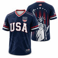 USA Soccer Jersey Men Women Navy Patriotic American Flag Football Shirt Statue of Liberty Graphic V Neck Sports Tee Red White Blue Stars Stripes Short Sleeve Athletic Top 4Th of July Independence Day Fan Apparelusa Soccer Jersey Men Women Navy Patriotic A