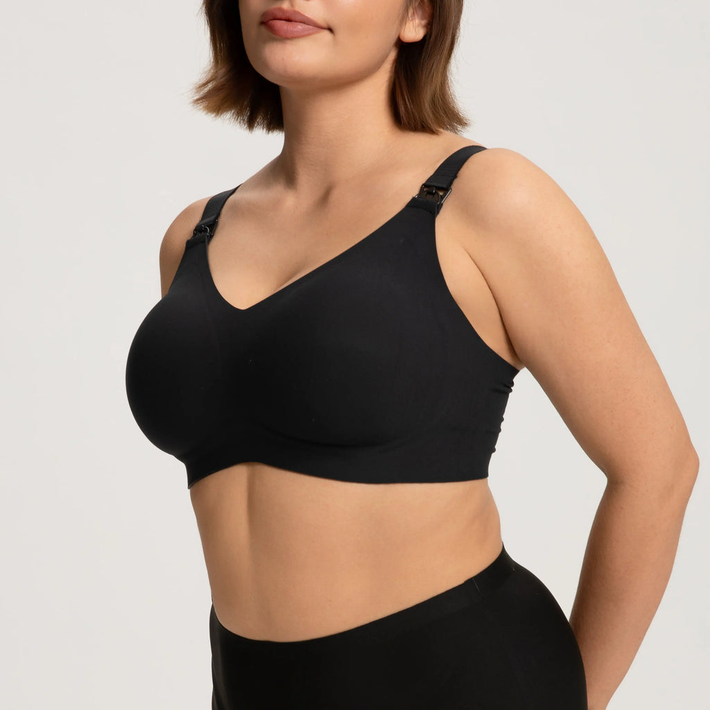 HSIA Women'S Softcontour Wireless Pregnancy Maternity Bra One Hand Nursing Bra- Jelly Support, Breathable, Moisture-Wicking, Full Coverage, Comfort Fit, Adjustable, Seamless, Smooth Underwear Womenswear Postpartum Essentials Pregnancy Stuff