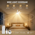 Plug-In Ceiling Fan Light with Remote Control, Pure Copper DC Motor, Variable-Speed Energy-Saving Quiet Operation with Adjustable Lighting and Timer Function, Home Decor Lighting, Atmosphere Lighting, Decorative Atmosphere Light
