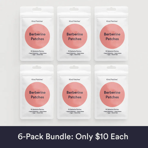 6 Packs of Kind Patches Berberine Patches, Steady Release, Vegan, 6 Months Supply