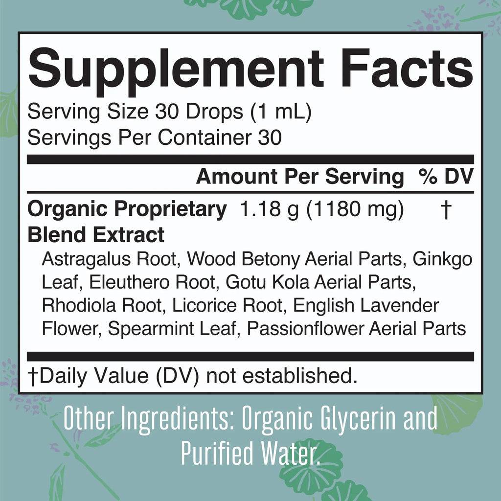 Maryruth'S Adrenal & Focus Herbal Blend for Adults - Adaptogenic - with Ginkgo Biloba & Astragalus - USDA Organic - Vegan - Non-Gmo - 30 Servings