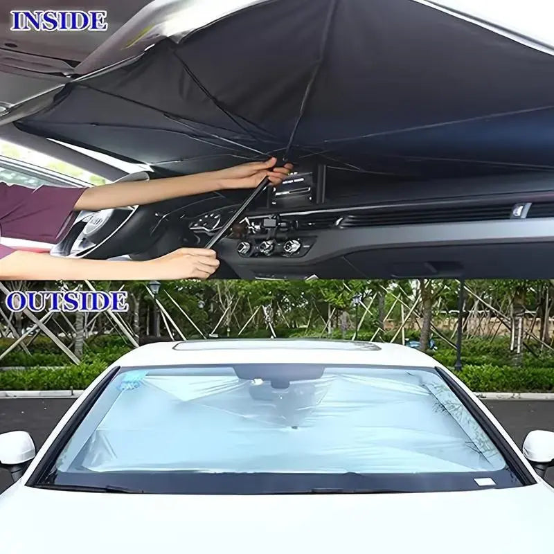 Portable Car Sunshade, Windshield Sunshade, Foldable Windshield Sunshade, Car Exterior Accessories, Daily Car Windshield Cooling Umbrella