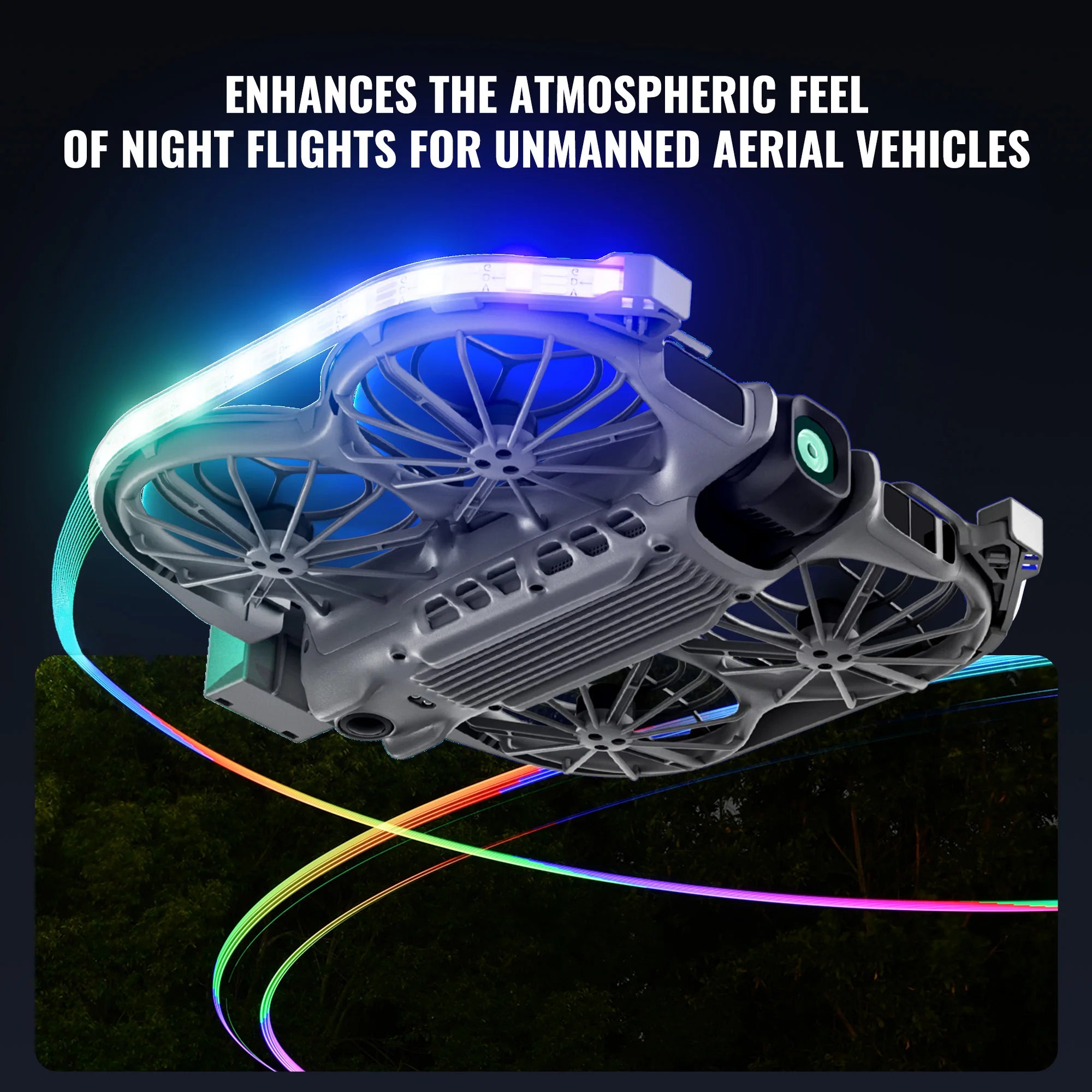 LED Strip For DJI Neo 2 Colorful Night Flight Indicator Rechargeable Luminous Lamp Belt Lightweight Flash Light Drone Accessory