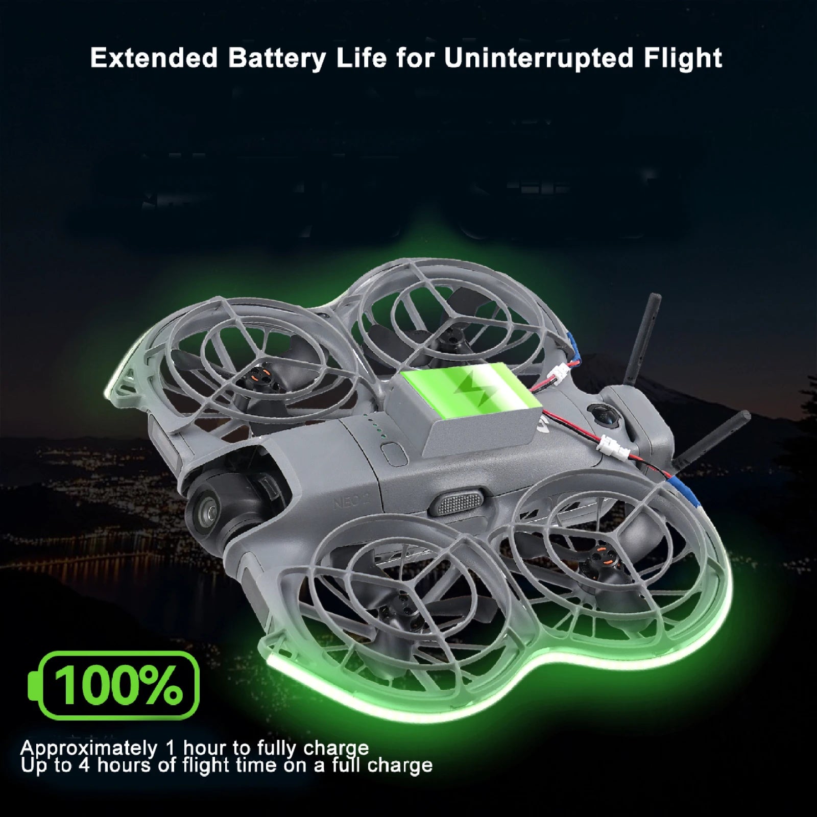 LED Night Flight 3-Level Brightness Adjustable For DJI Neo2 Light Strip Waterproof Lamp Belt For DJI Neo2 Drones Accessories