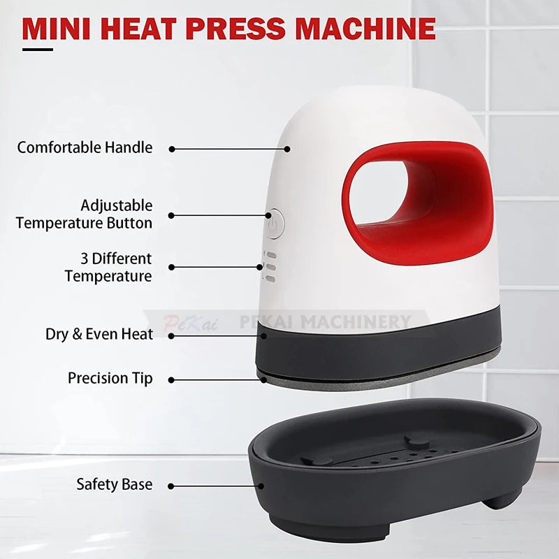 Mini Portable Heat Press Machine — Handheld Sublimation for T-Shirts