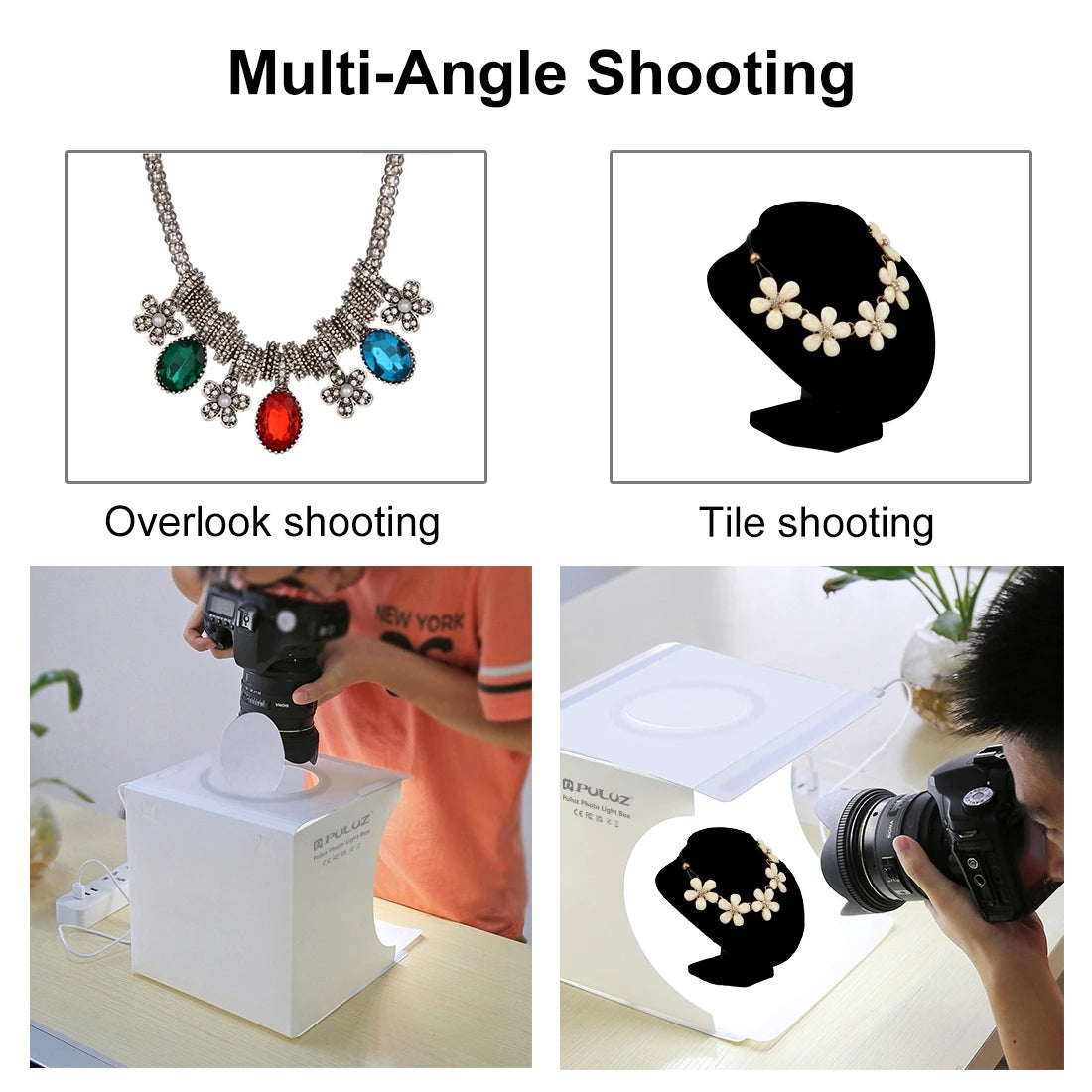 Mini Photo Studio Light Box Kit – 23cm Ring LED with 6 Backdrop Colors
