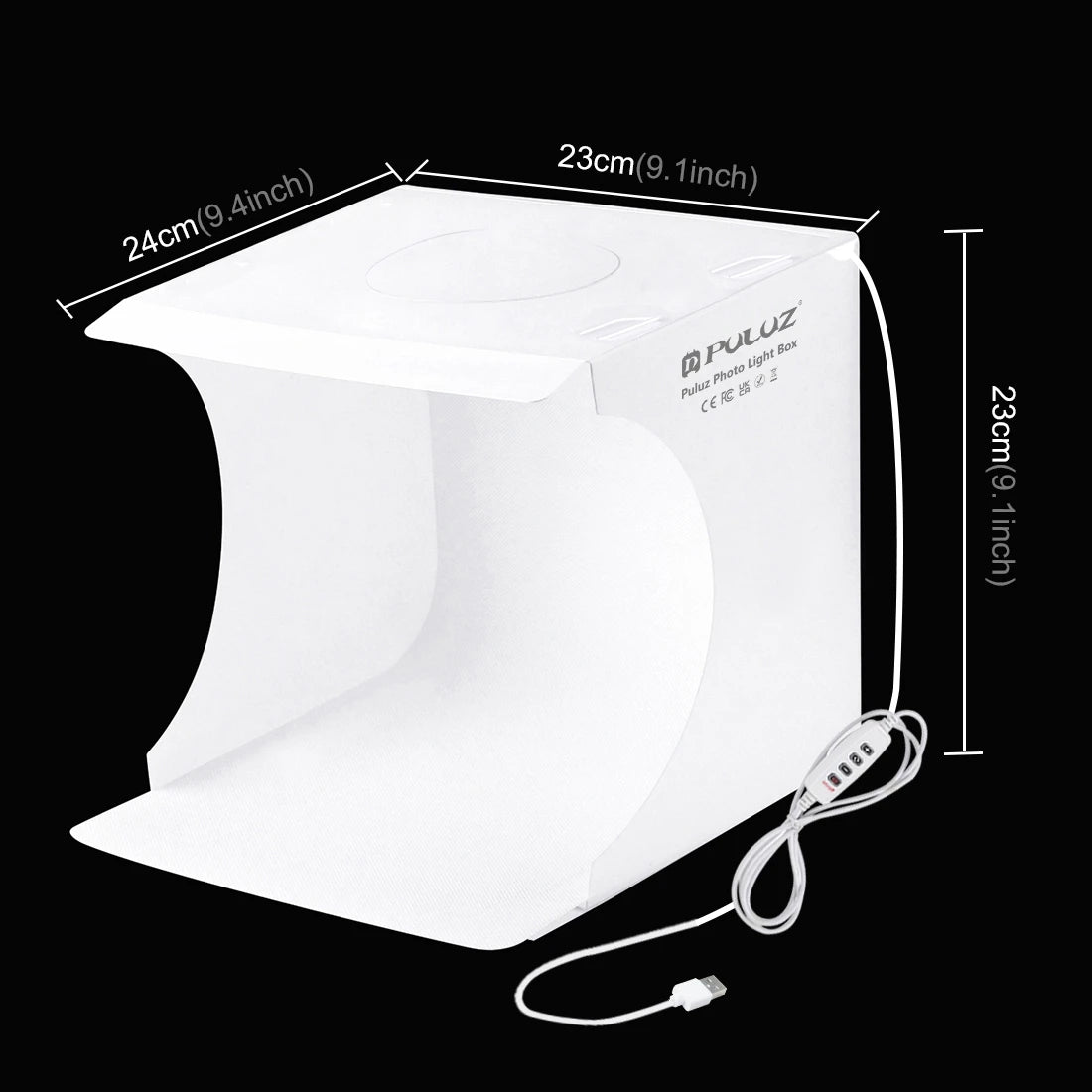 Mini Photo Studio Light Box Kit – 23cm Ring LED with 6 Backdrop Colors