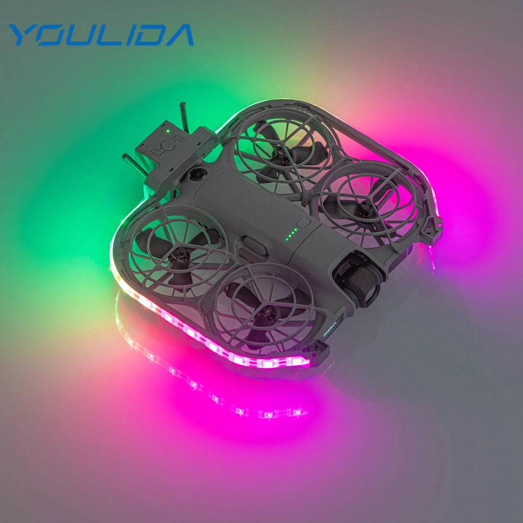 LED Strip For DJI Neo 2 Colorful Night Flight Indicator Rechargeable Luminous Lamp Belt Lightweight Flash Light Drone Accessory