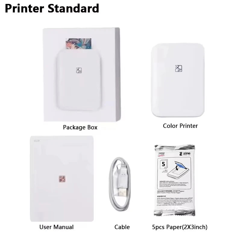 HPRT MT53 Pocket Photo Printer — Bluetooth Mini 2x3" HD Mobile Printer
