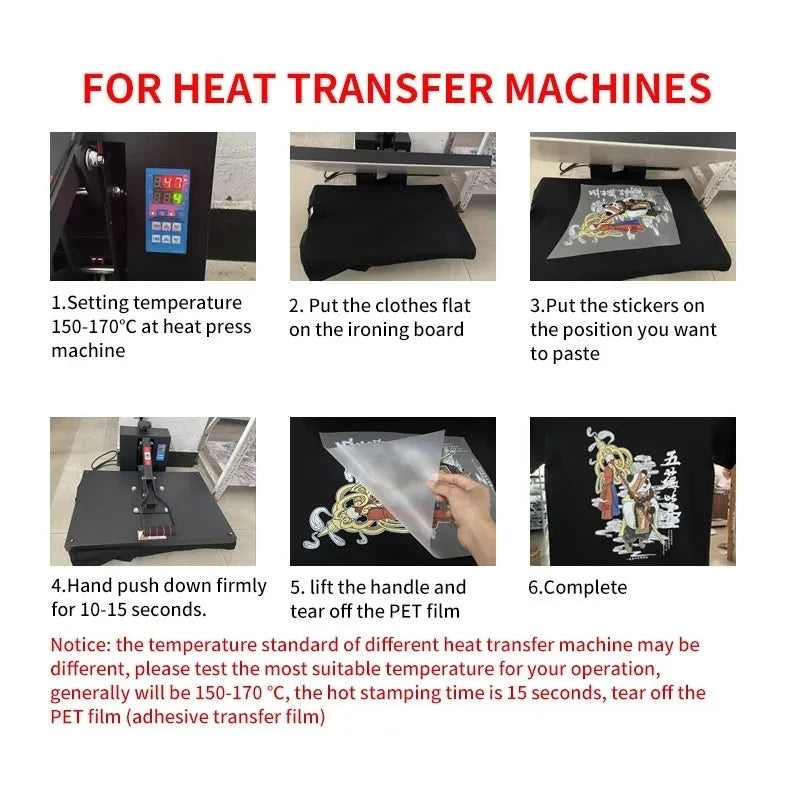 Custom DTF Heat Transfer Logo — Ready to Press Iron-on Sticker