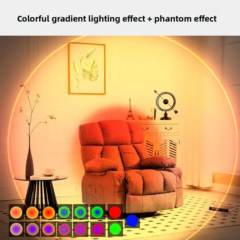 Double-Head LED Night Light with Motion Sensor – RGB Rechargeable Wall Lamp