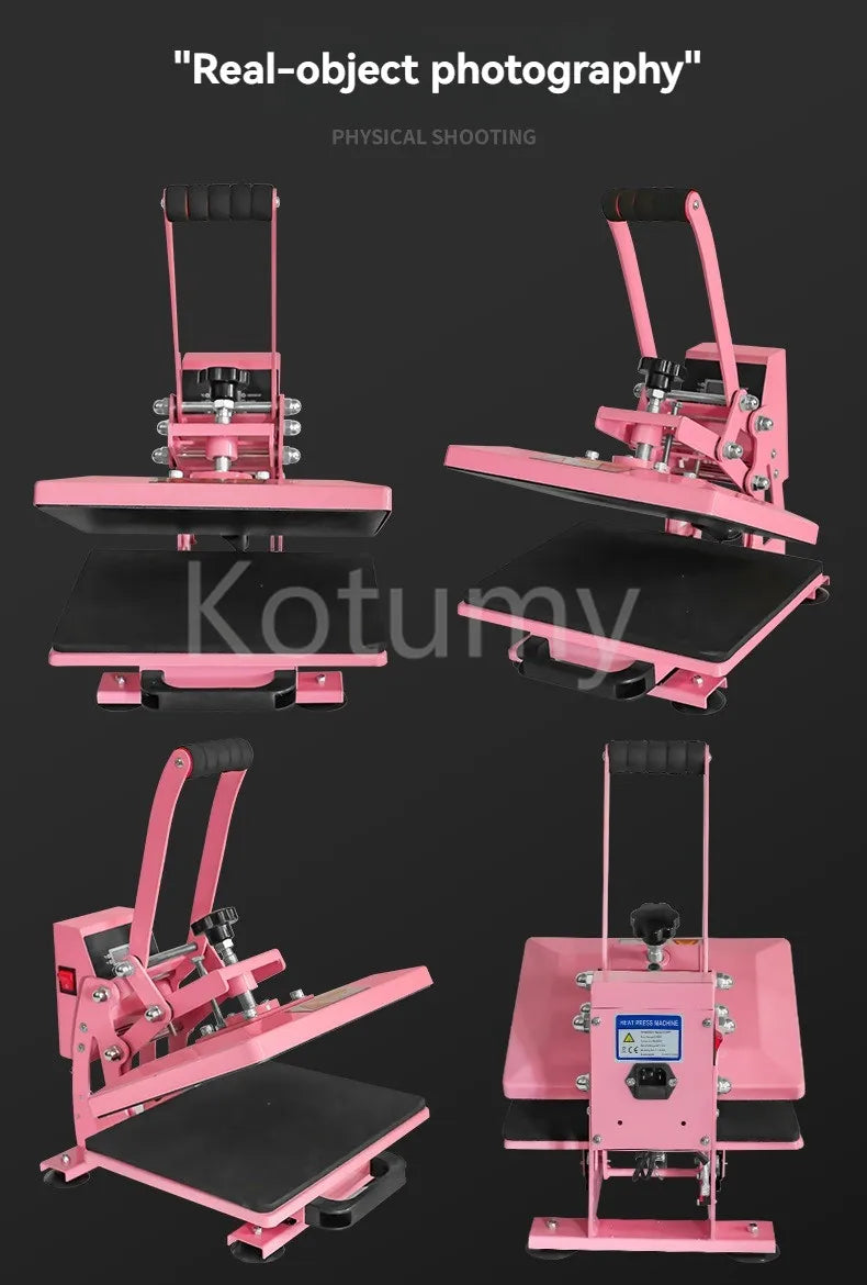 23x30" Industrial Digital Heat Press Machine — T-Shirt Transfer Pink/White