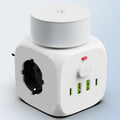 7-in-1 Power Strip with USB-C, USB & Night Light – EU Plug Wall Socket