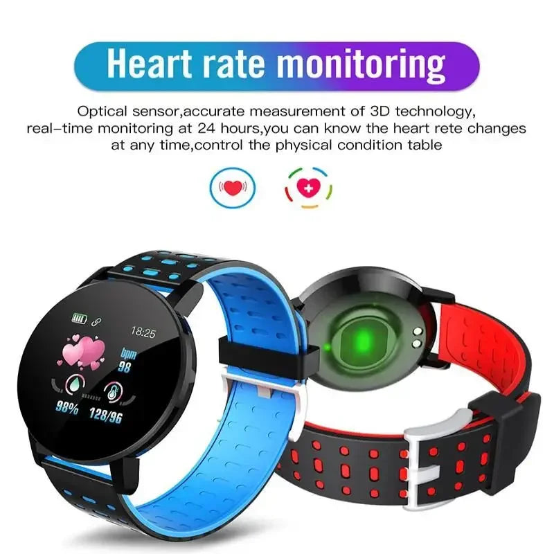 Smart Watch LED Digital Fitness Tracker — Heart Rate Monitor 1.44" Touch Screen