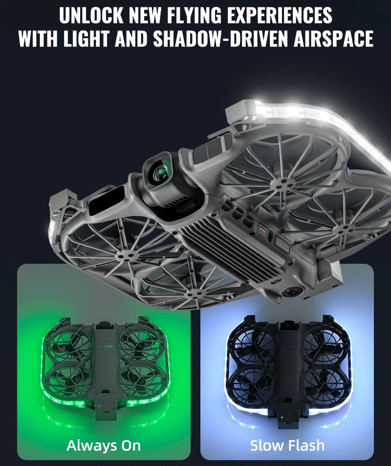 LED Strip For DJI Neo 2 Colorful Night Flight Indicator Rechargeable Luminous Lamp Belt Lightweight Flash Light Drone Accessory