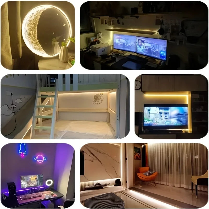 Neon LED Light Strip with Touch Sensor – Dimmable Waterproof Rope Light for Room Decor