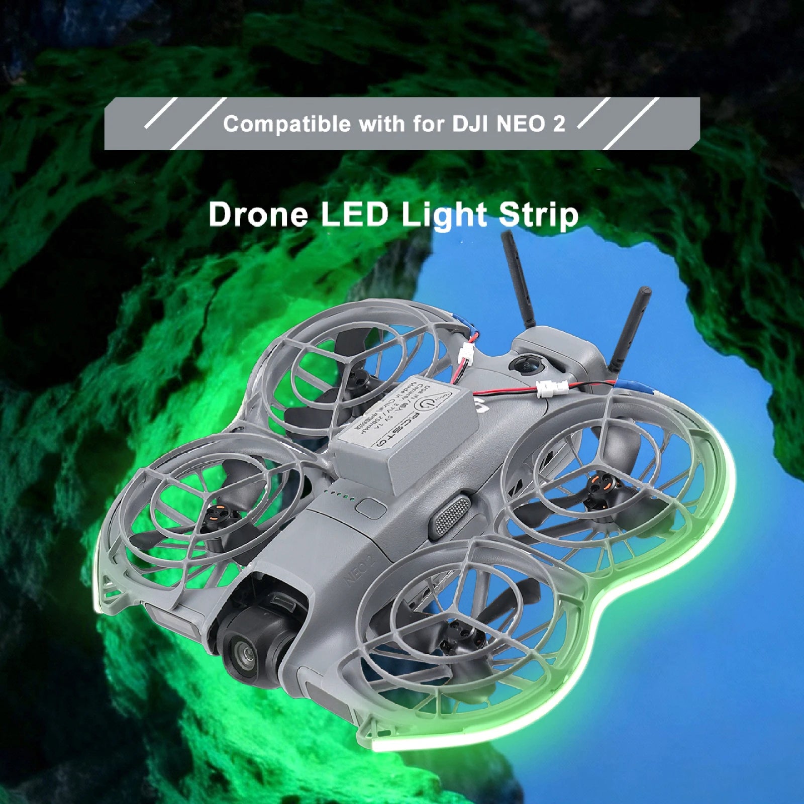 LED Night Flight 3-Level Brightness Adjustable For DJI Neo2 Light Strip Waterproof Lamp Belt For DJI Neo2 Drones Accessories