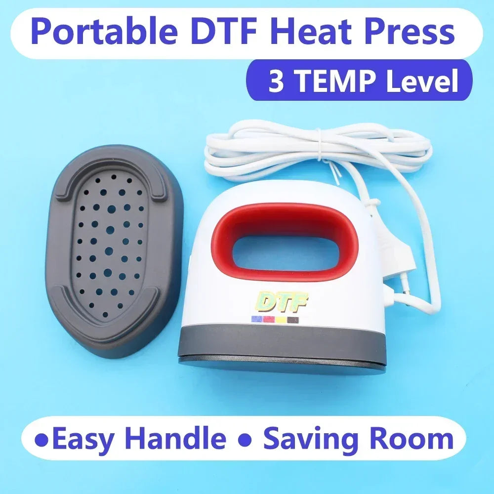 DTF Ink Heater — Direct to Film Mini Heater & Iron Kit for T-Shirt Printing
