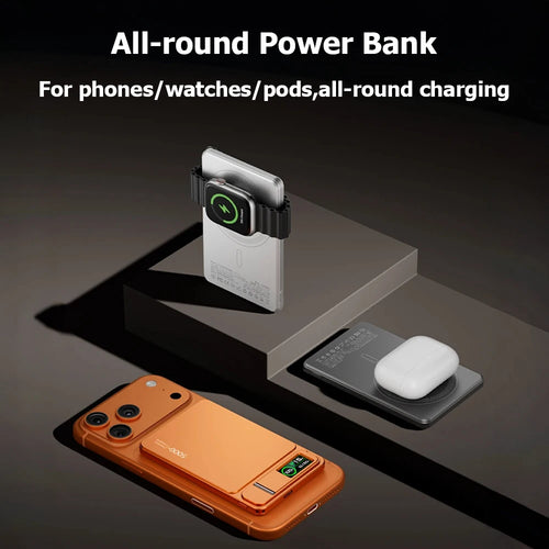 10000mAh Magnetic Wireless Power Bank — MagSafe Compatible