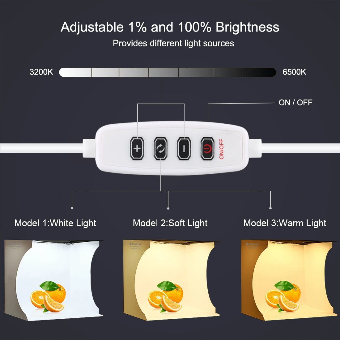 Mini Photo Studio Light Box Kit – 23cm Ring LED with 6 Backdrop Colors