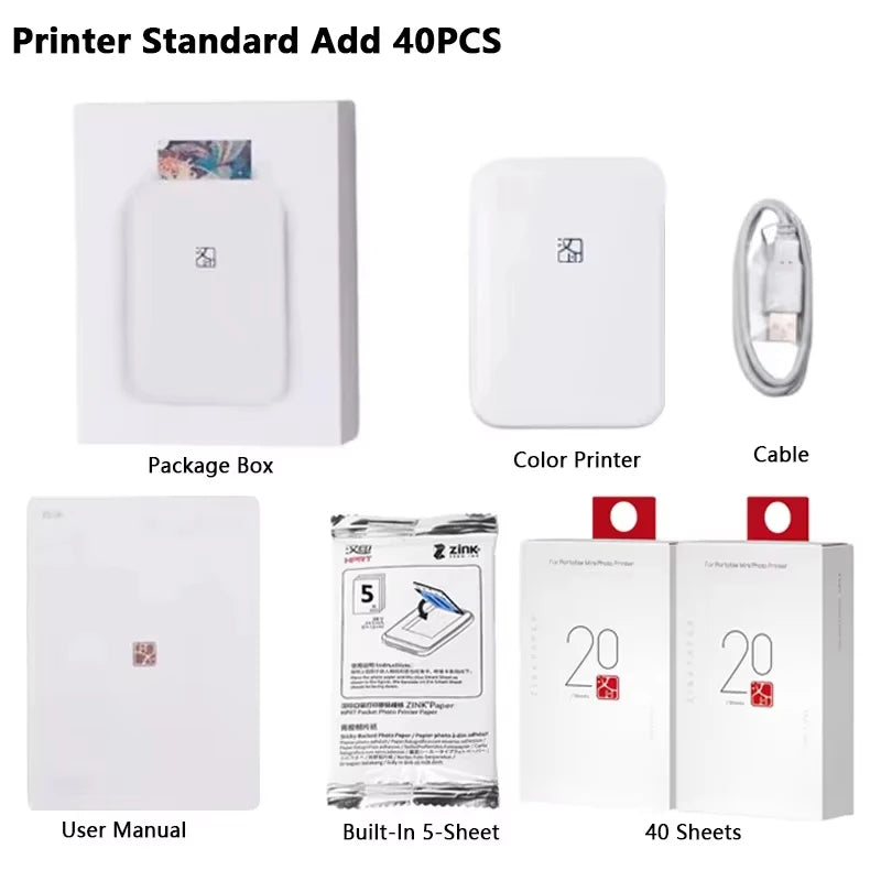 HPRT MT53 Pocket Photo Printer — Bluetooth Mini 2x3" HD Mobile Printer