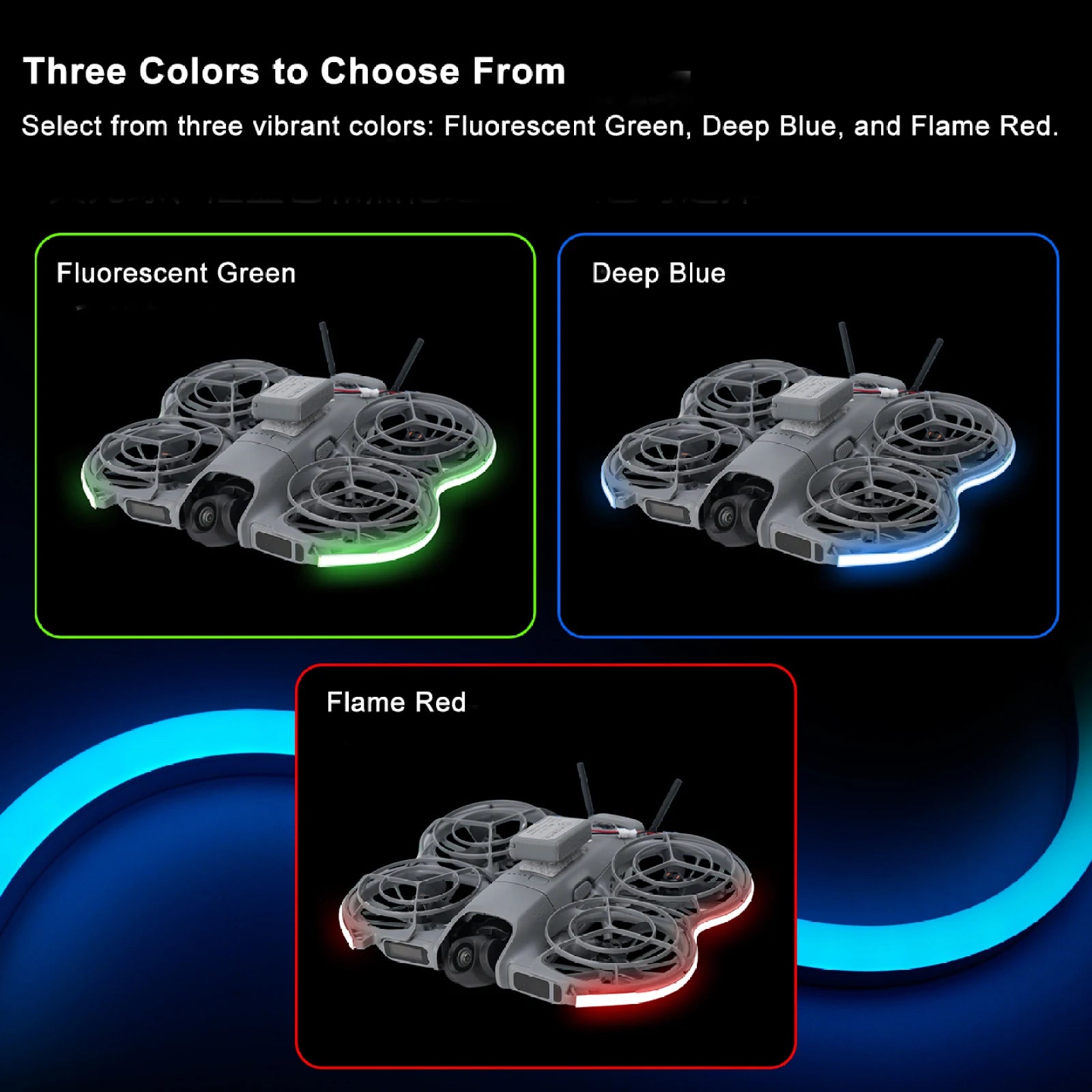 LED Night Flight 3-Level Brightness Adjustable For DJI Neo2 Light Strip Waterproof Lamp Belt For DJI Neo2 Drones Accessories