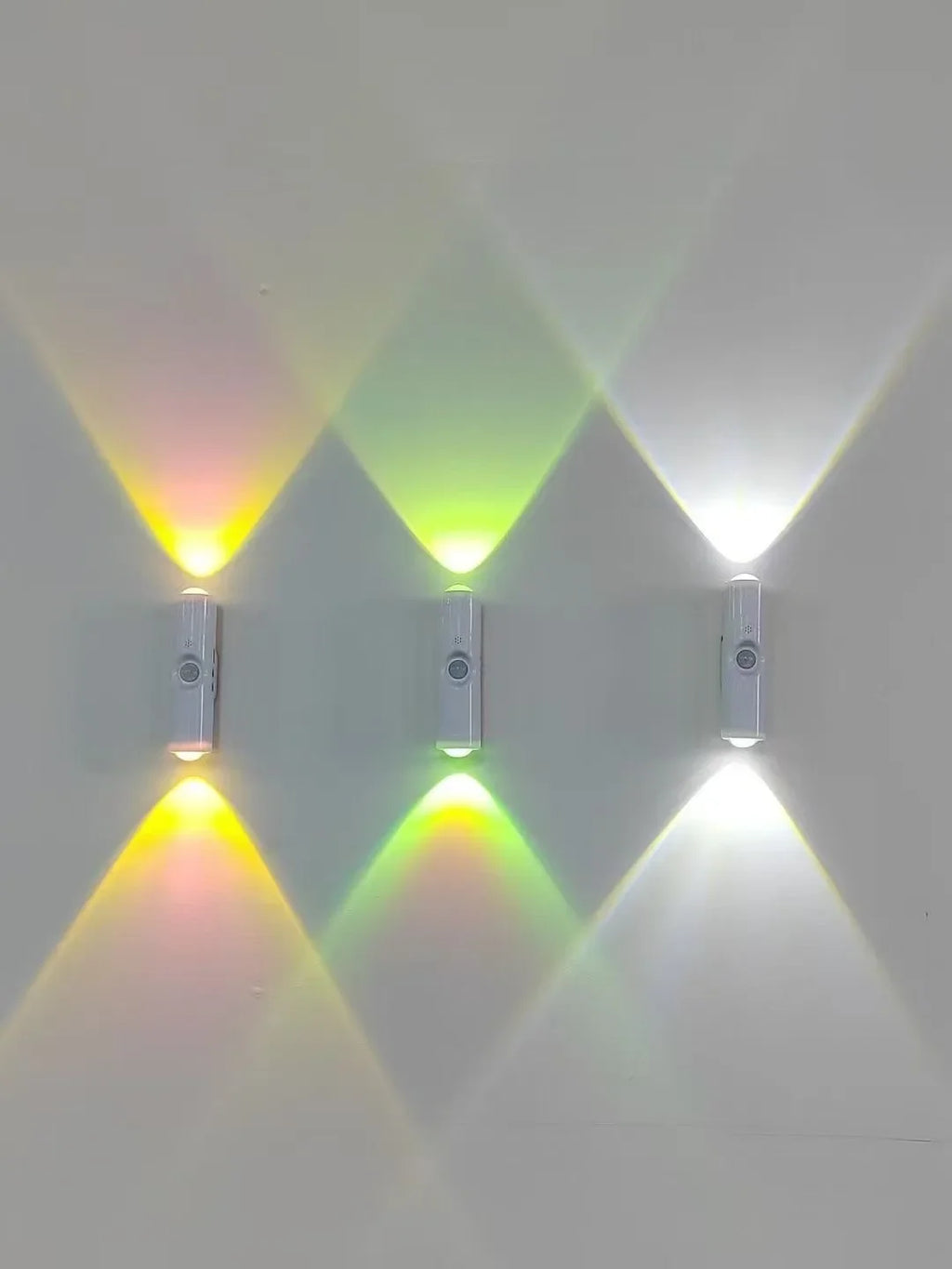Double-Head LED Night Light with Motion Sensor – RGB Rechargeable Wall Lamp