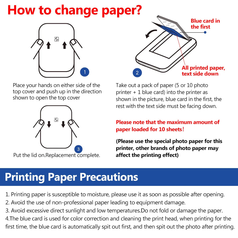 HPRT MT53 Pocket Photo Printer — Bluetooth Mini 2x3" HD Mobile Printer