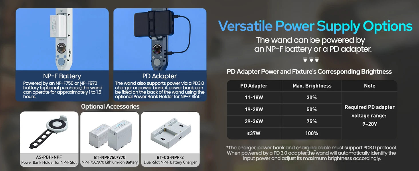 30W RGB LED Video Light Stick – 2700K-7500K with App Control for Photography