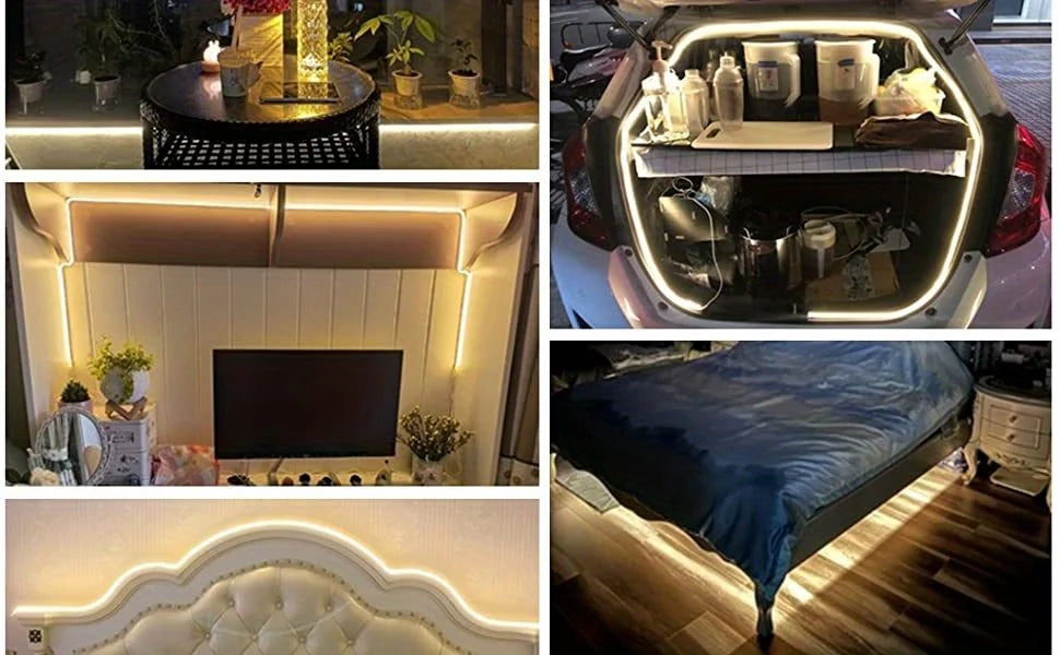 Neon LED Light Strip with Touch Sensor – Dimmable Waterproof Rope Light for Room Decor