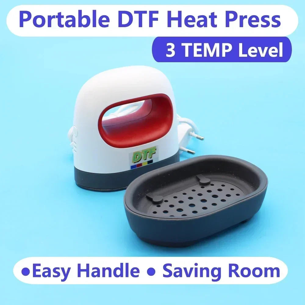 DTF Ink Heater — Direct to Film Mini Heater & Iron Kit for T-Shirt Printing