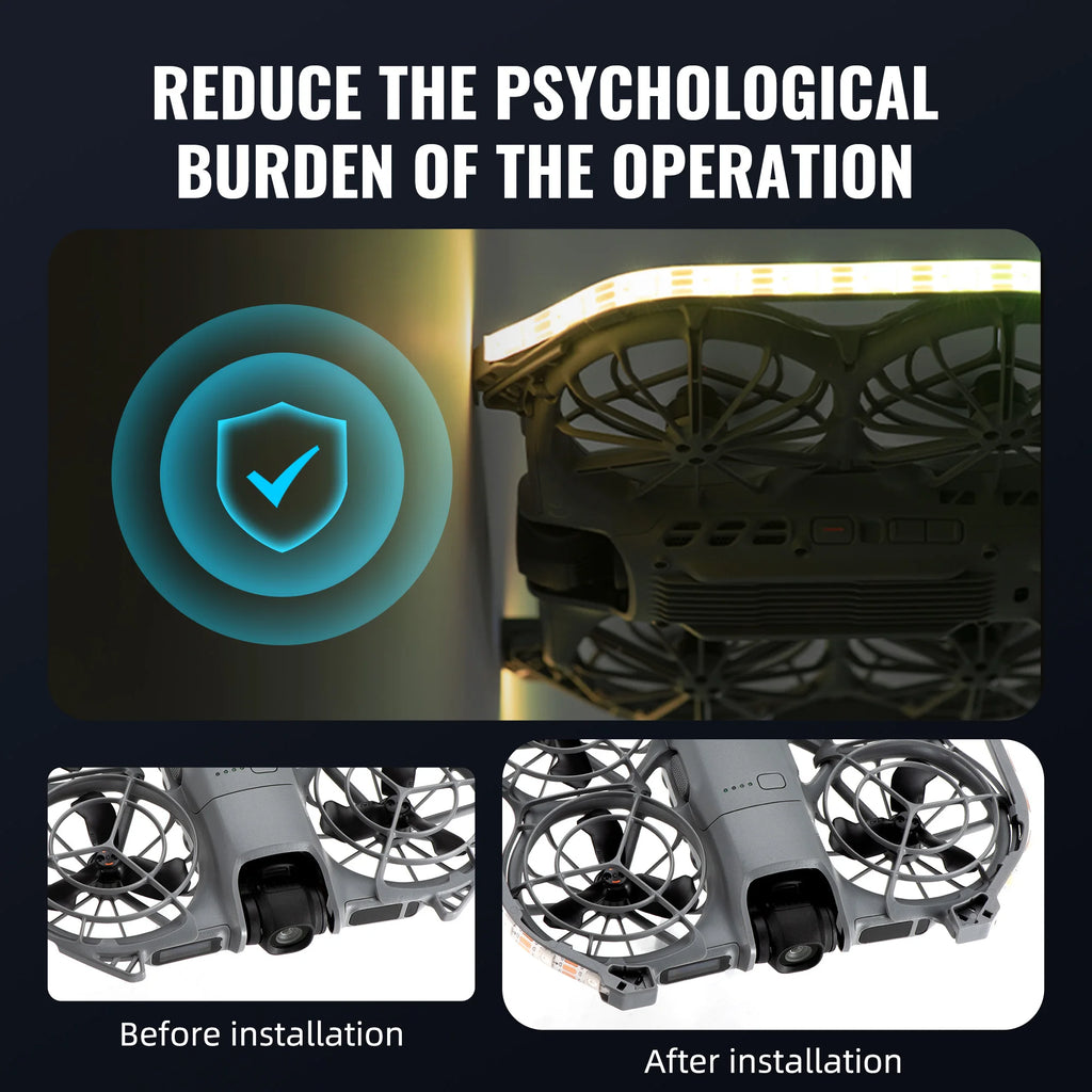 LED Strip For DJI Neo 2 Colorful Night Flight Indicator Rechargeable Luminous Lamp Belt Lightweight Flash Light Drone Accessory
