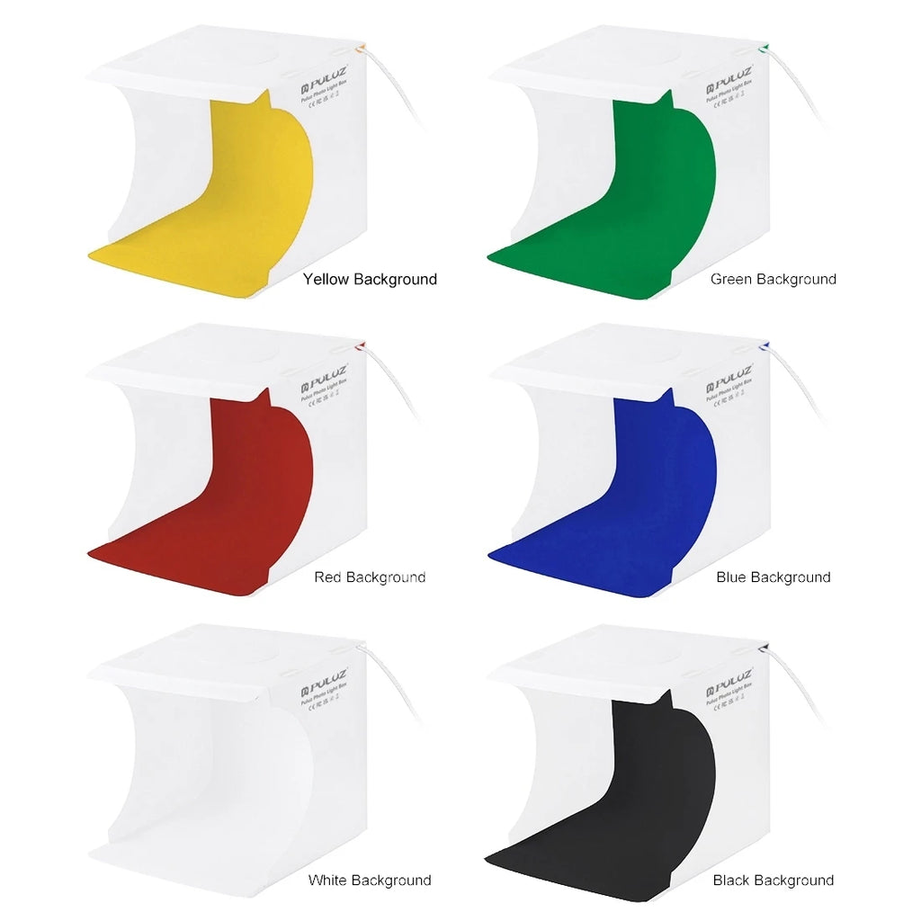 Mini Photo Studio Light Box Kit – 23cm Ring LED with 6 Backdrop Colors