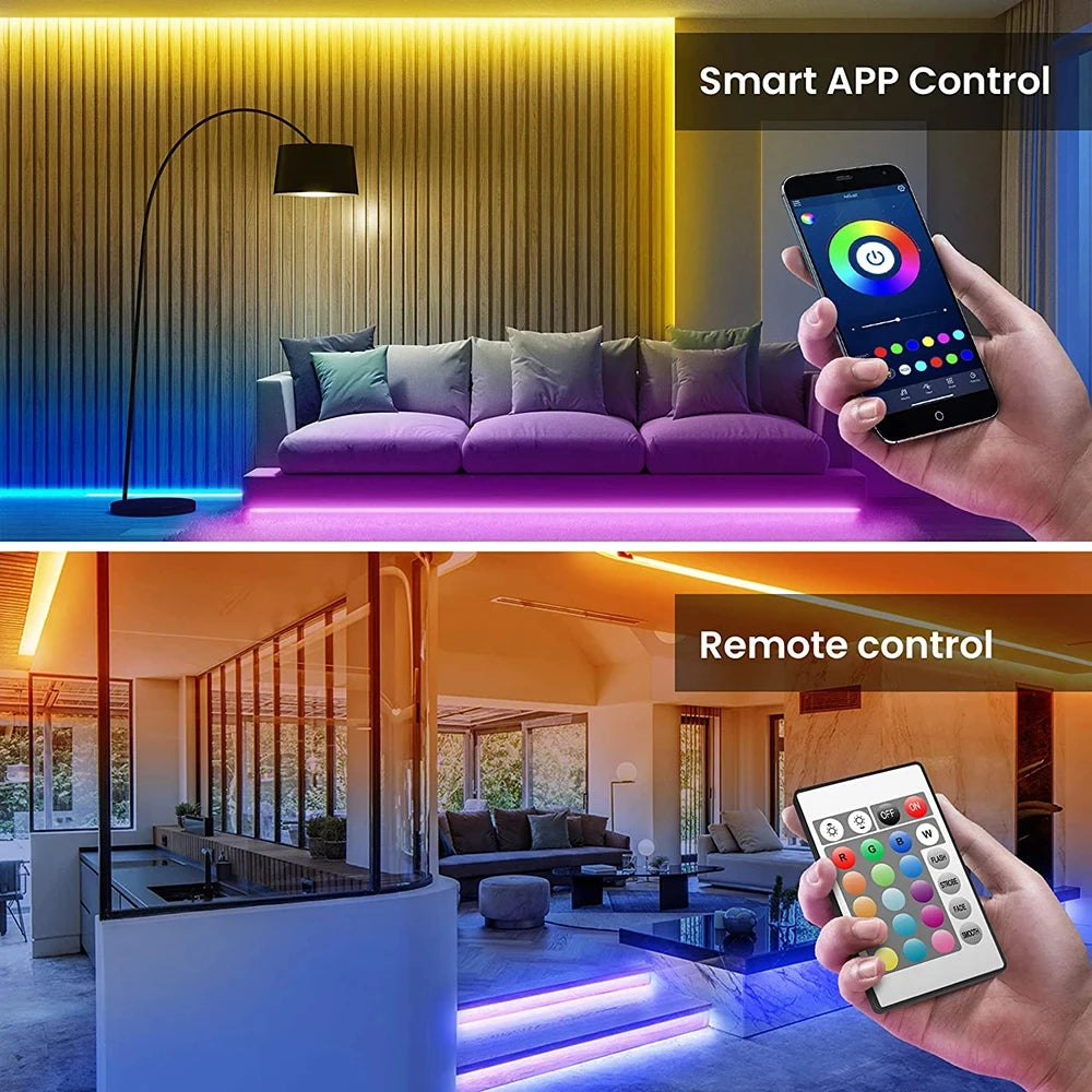Bluetooth RGB LED Strip Light – USB 5V Self-Adhesive TV & Desktop Backlight