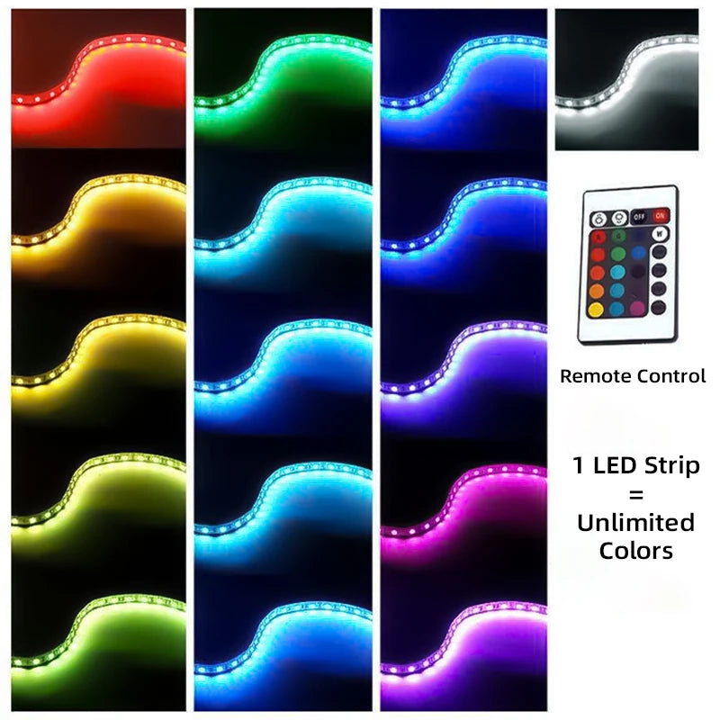 LED Backlight for Fixed Frame Projector Screen RGB Light Strip Multi Color Remote Control AI Change Easy Install Home Decoration