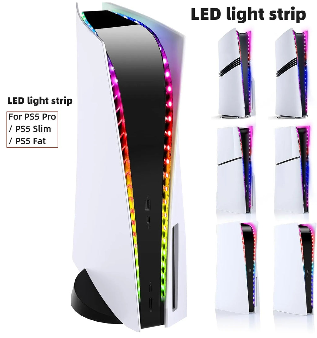 RGB LED Light Strip for PS5 Slim & PS5 Pro – Gaming Atmosphere Console Light