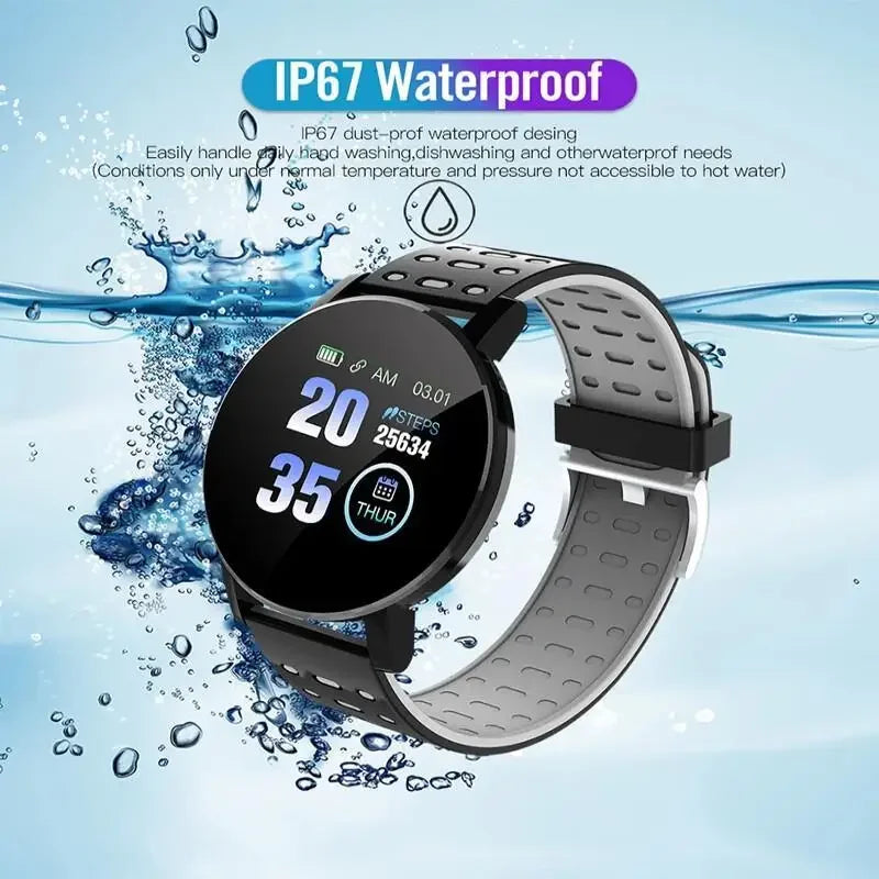 Smart Watch LED Digital Fitness Tracker — Heart Rate Monitor 1.44" Touch Screen