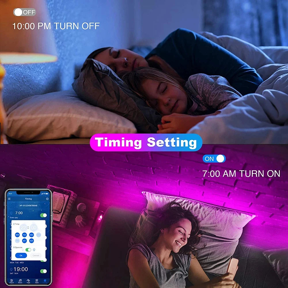 Bluetooth RGB LED Strip Light – USB 5V Self-Adhesive TV & Desktop Backlight