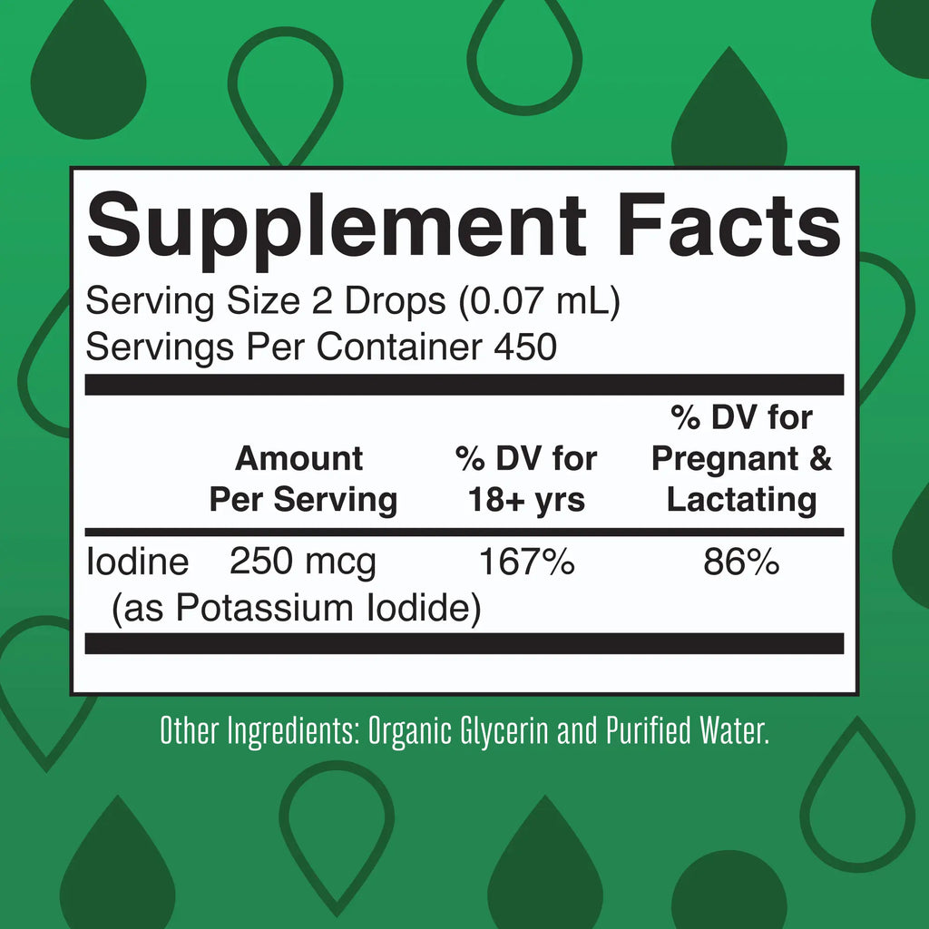Maryruth'S Organic Iodine Liquid Drops - Potassium Iodide - Thyroid Health Supplement - 1 Year Supply - USDA Organic - Vegan - Non-Gmo - 450 Servings