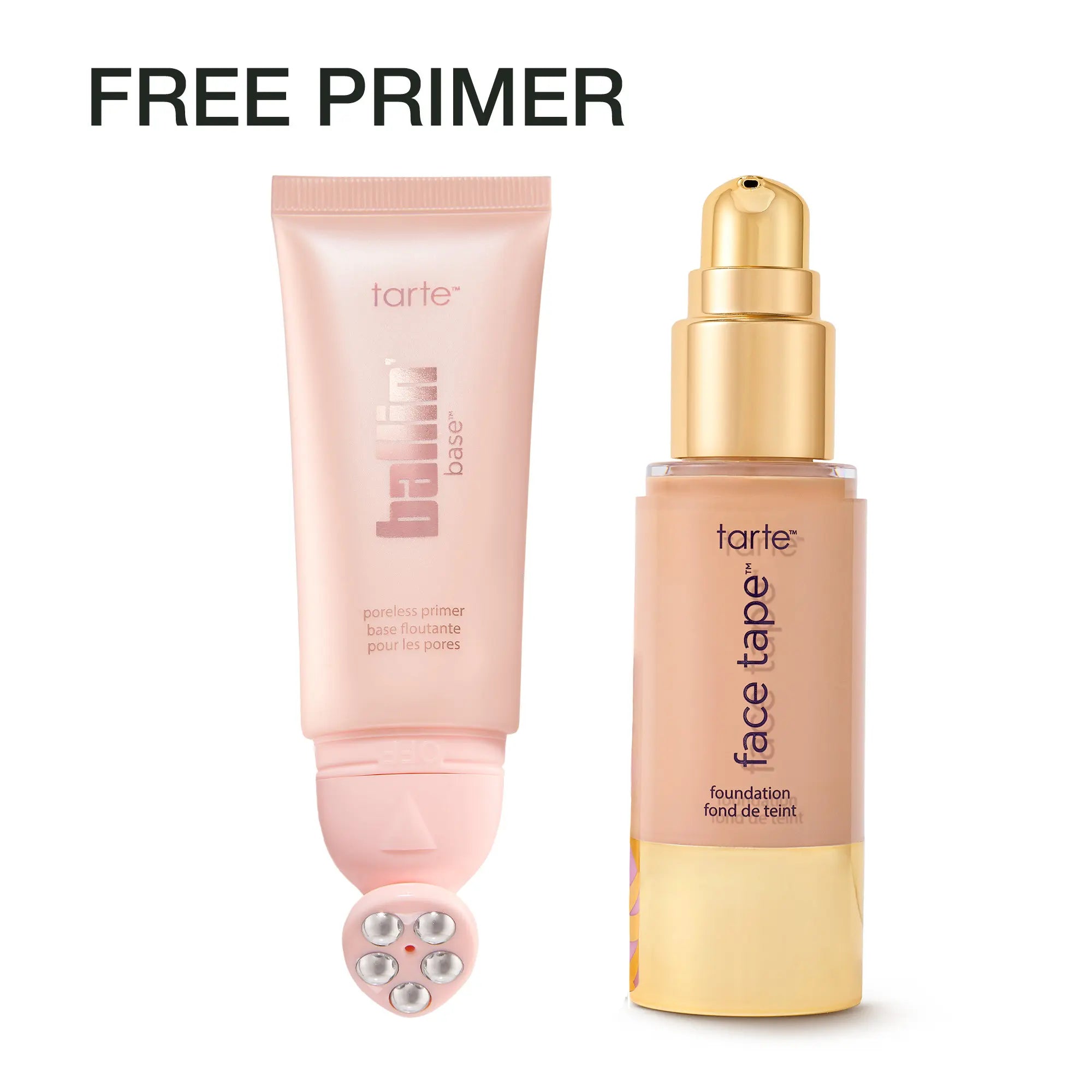 Tarte Face Tape Foundation & Ballin’ Base Poreless Primer Duo - Full Coverage Foundation + FREE 24Hr Pore Blur Matte Primer