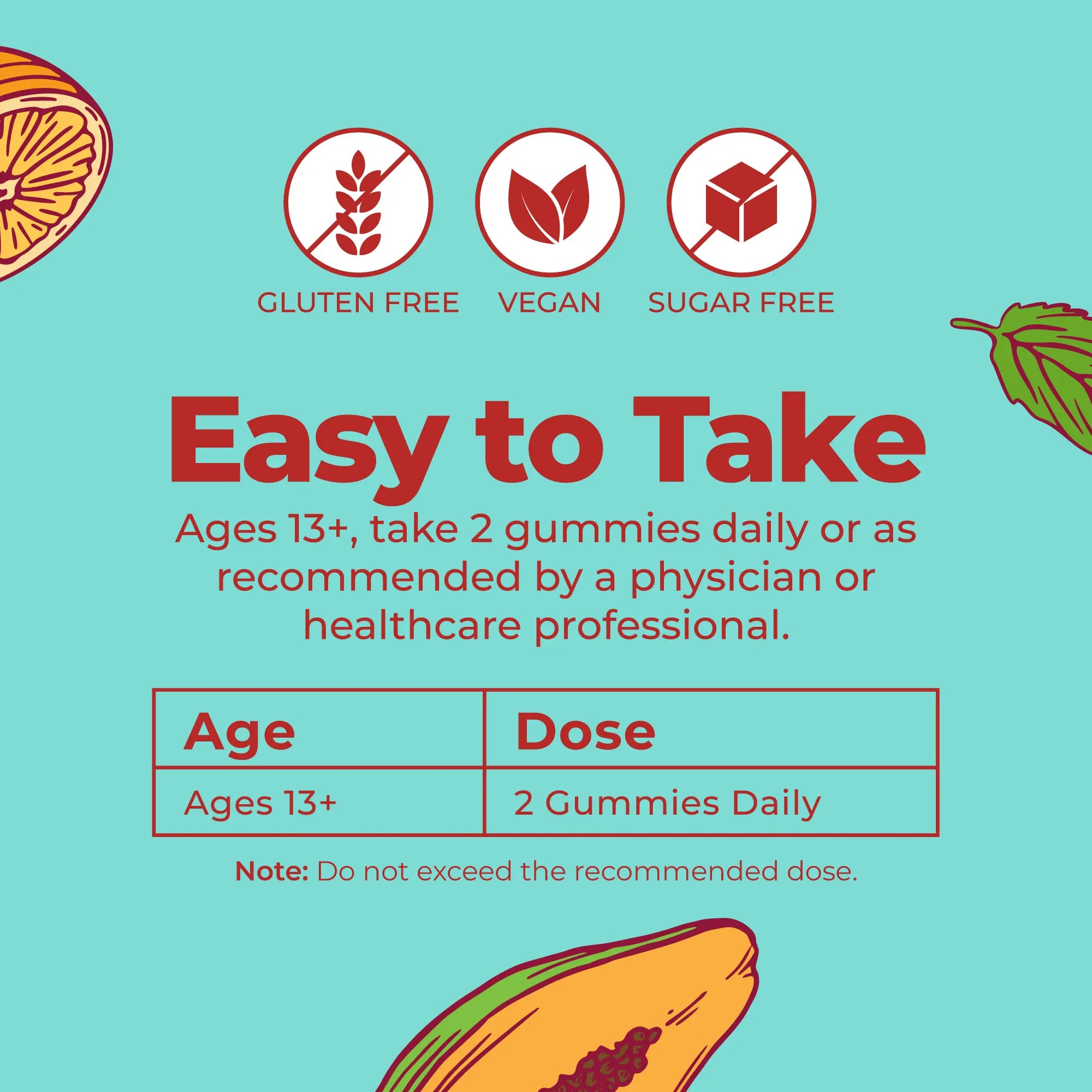 Maryruth'S Teen Multivitamin Gummies - Sugar Free - 1 Month Supply - Immunity - Bone Health - Vegan - Gluten Free