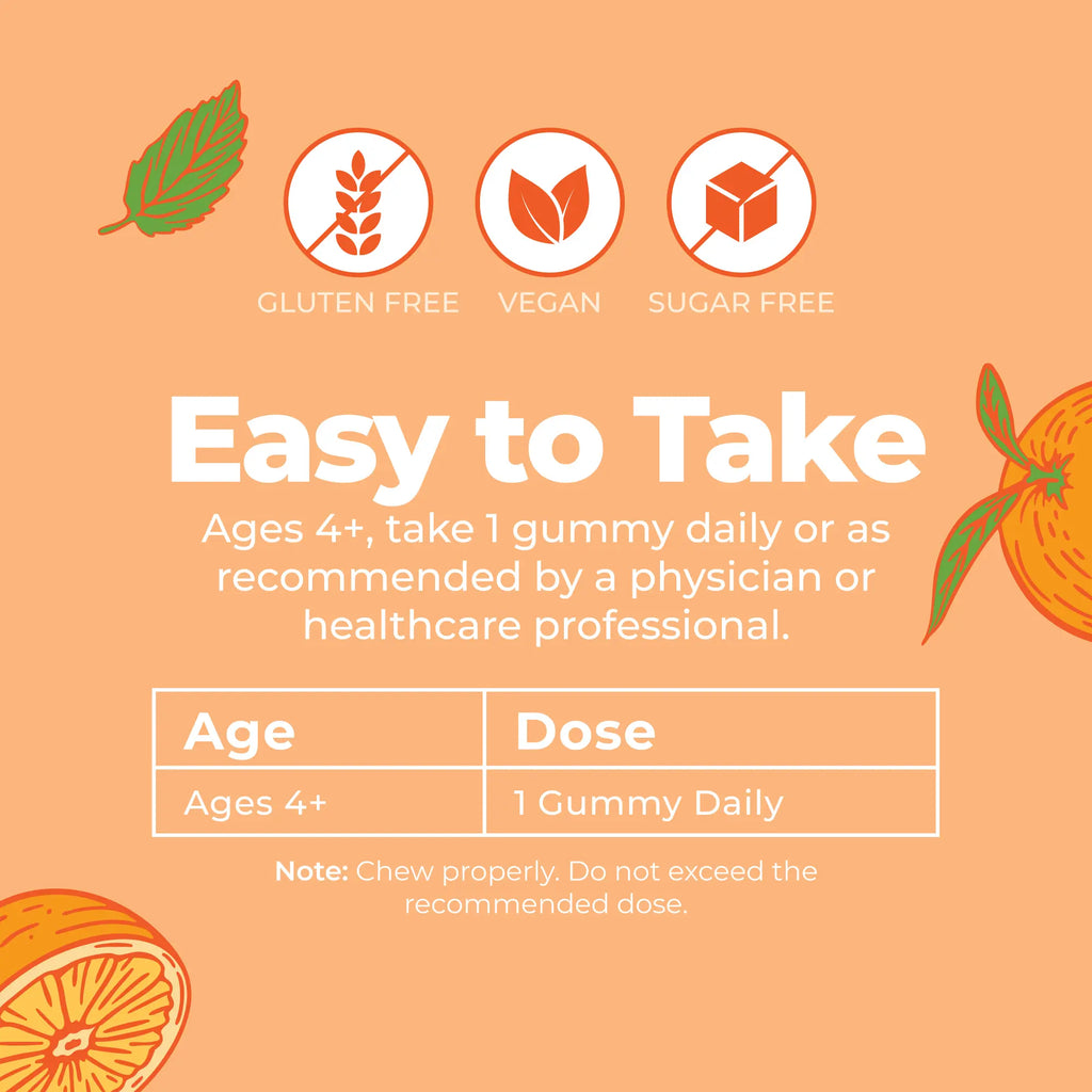 Maryruth'S Kids Vegan Omega 3 Gummies - No Fish Taste - 2 Month Supply - Omega 3 with Vitamin C - Flaxseed Oil - Immune Support - Sugar Free