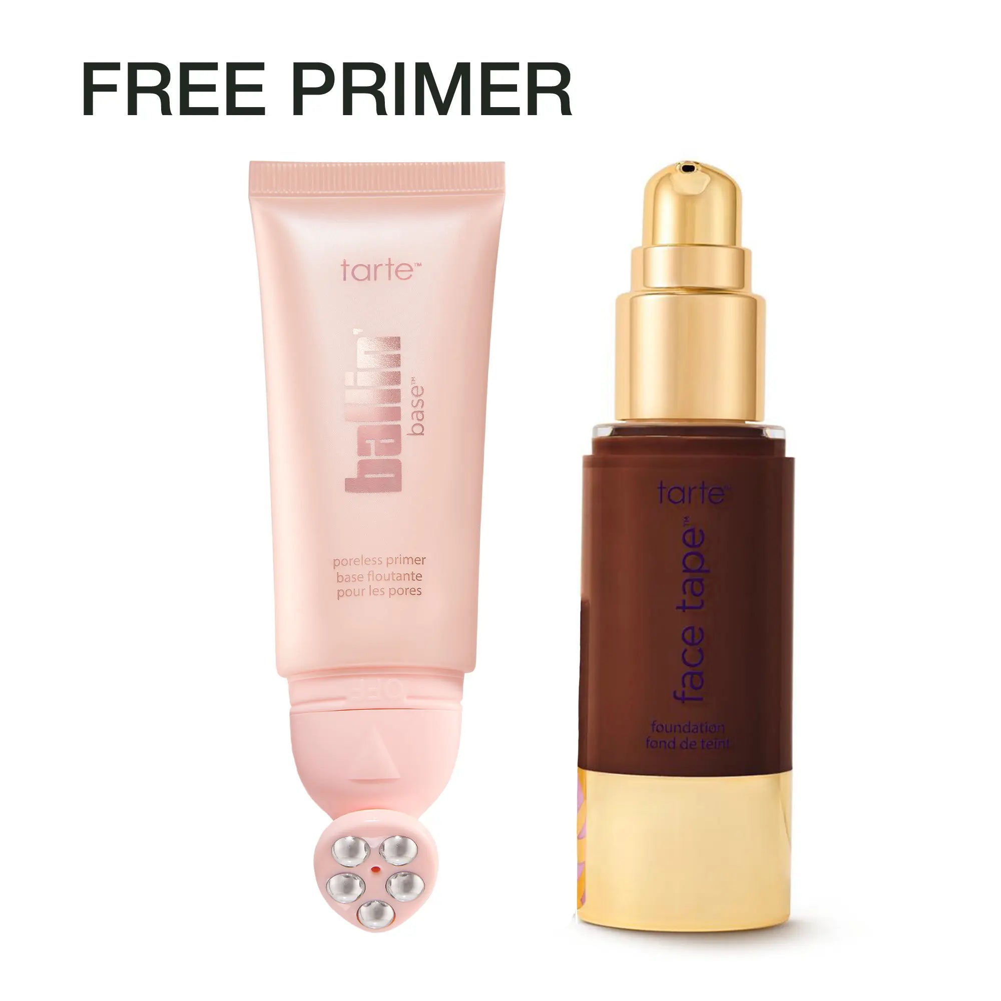 Tarte Face Tape Foundation & Ballin’ Base Poreless Primer Duo - Full Coverage Foundation + FREE 24Hr Pore Blur Matte Primer